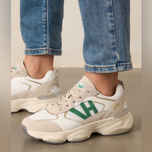 NEW IN BOX VINTAGE HAVANA DASH 2 GREEN WHITE & GOLD SNEAKERS - Picture 6 of 6